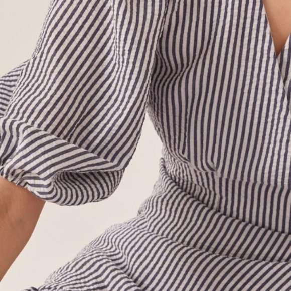 Hutch V-Neck Tiered Wrap Midi Dress - Picture 3 of 11